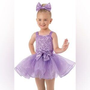 Weissman Lavender Sparkle Kids Dance Costume